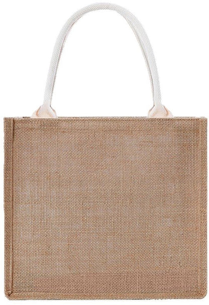 Medium-sized jute tote bag/shopping bag
