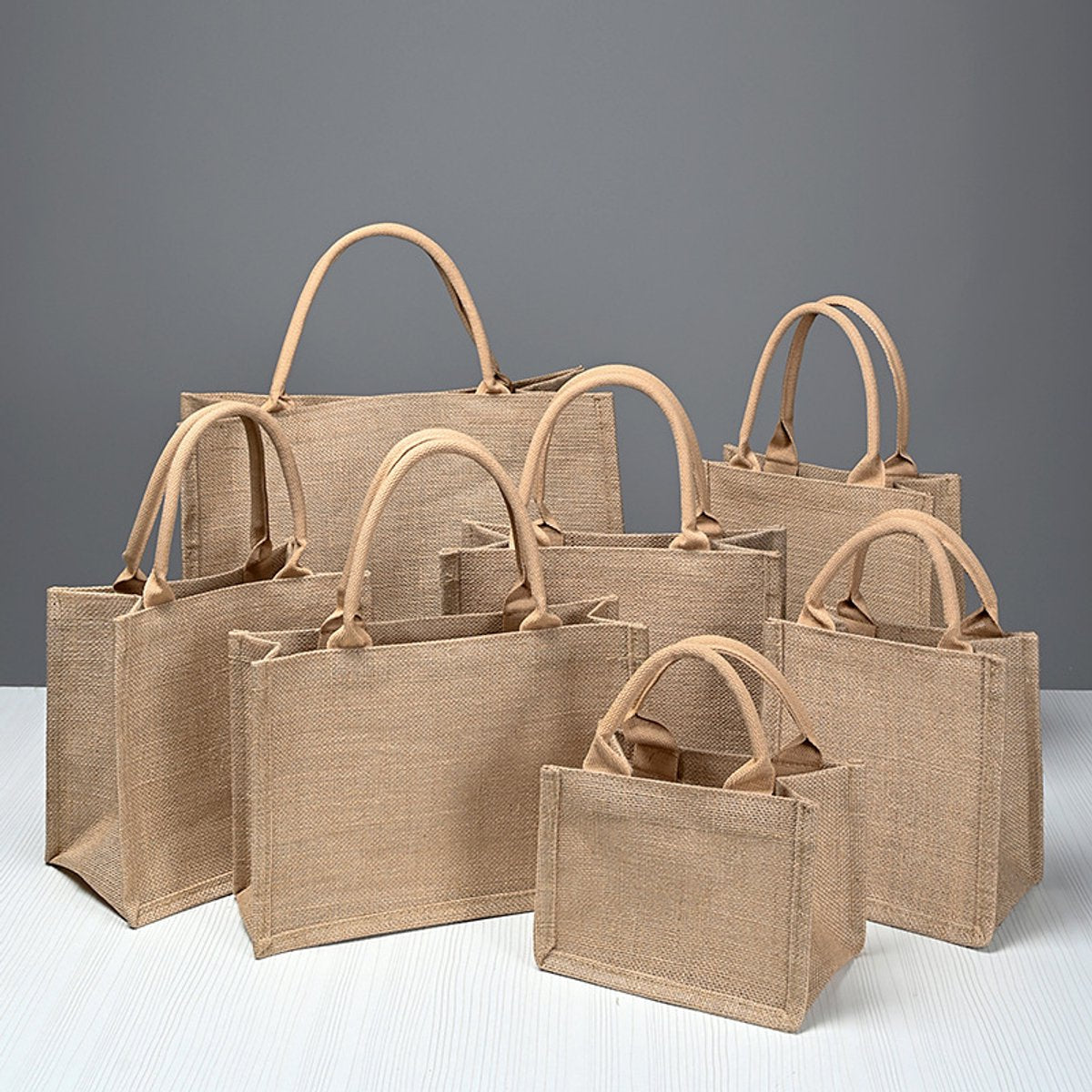 Medium-sized jute tote bag/shopping bag - Image 2