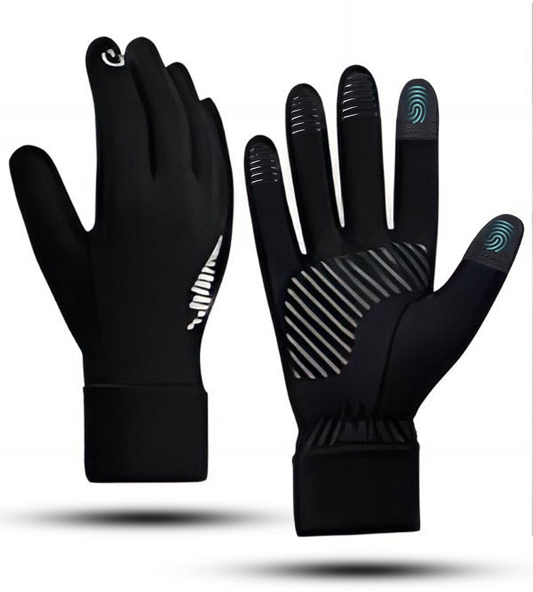 Gloves - Cycling gloves - Winter gloves - Waterproof gloves - Warm winter gloves - Windproof gloves - For driving - Biking - Skiing and working outdoors in cold weather - For men and women - Touchscreen compatible (M) - Image 2