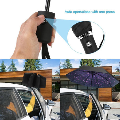 8-rib windproof travel umbrella, automatic folding travel umbrella, windproof umbrella with automatic opening and closing, portable umbrella for men and women - Image 3