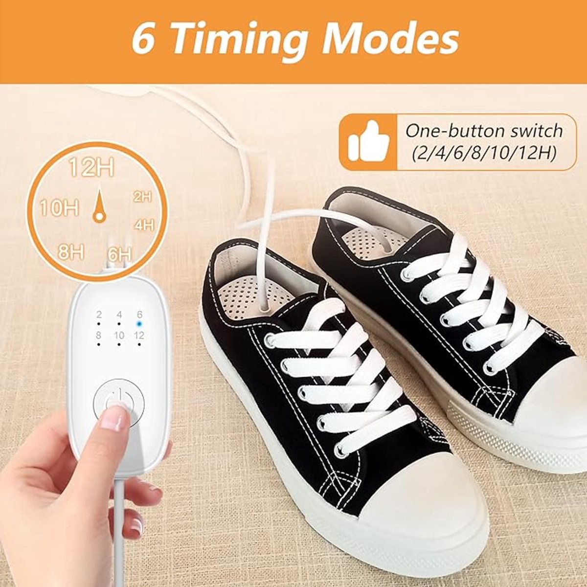Shoe dryer - Women's shoes - Electric shoe dryer - Boot dryer - Boot warmer - Ozone deodorizer with timer function - No noise - Sturdy cord - Image 5