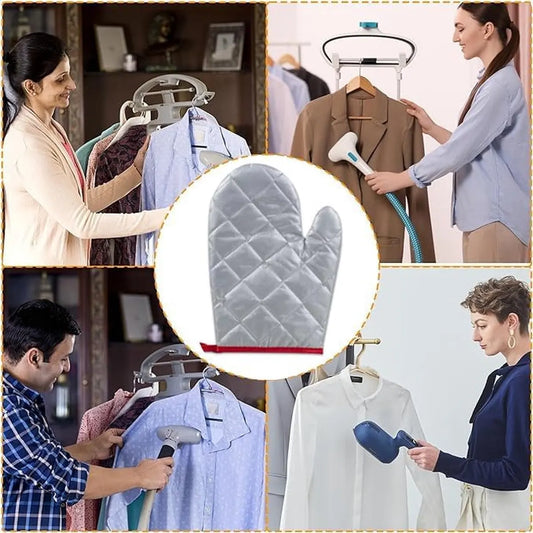 Ironing gloves for garment steamers, set of 4, flexible, steam-resistant, heat-resistant, waterproof, for garment steamers - Silver2 - Image 4