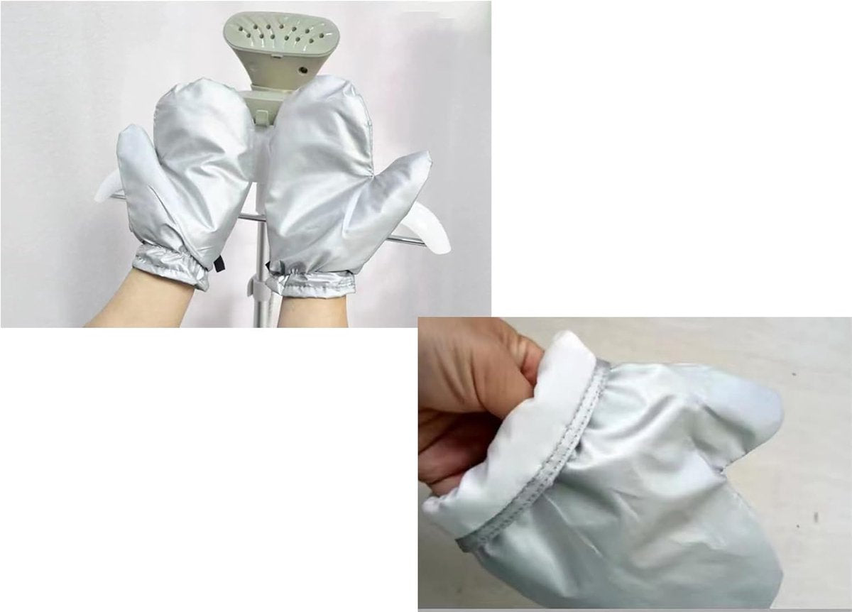 Steam ironing gloves, set of 4, flexible, steam-resistant, heat-resistant, waterproof, for garment steamers - Silver1 - Image 2