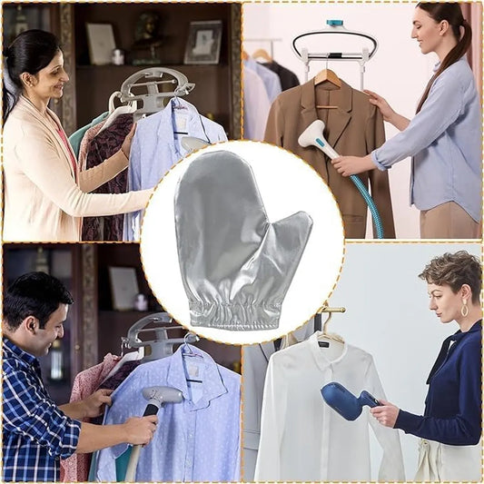 Steam ironing gloves, set of 4, flexible, steam-resistant, heat-resistant, waterproof, for garment steamers - Silver1 - Image 5