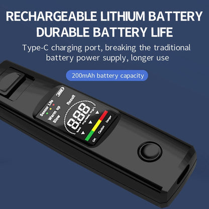 Digital Breathalyzer - Portable Breathalyzer - Rechargeable Breathalyzer - High-Precision Breathalyzer - Portable Digital Breathalyzer - Rapid Breathalyzer - Professional Breathalyzer - 10 x 2.8 cm / 3.94 x 1.1 in - For personal and family use - Image 3