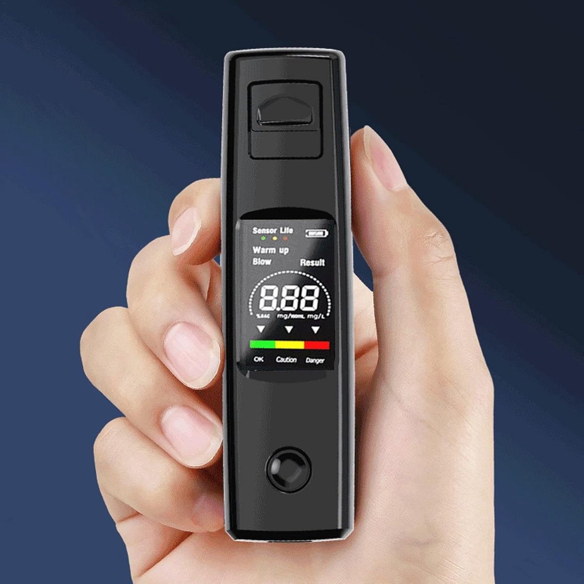 Digital Breathalyzer - Portable Breathalyzer - Rechargeable Breathalyzer - High-Precision Breathalyzer - Portable Digital Breathalyzer - Rapid Breathalyzer - Professional Breathalyzer - 10 x 2.8 cm / 3.94 x 1.1 in - For personal and family use - Image 7