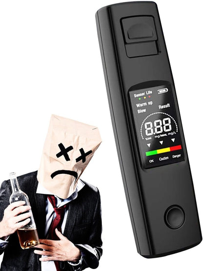 Digital Breathalyzer - Portable Breathalyzer - Rechargeable Breathalyzer - High-Precision Breathalyzer - Portable Digital Breathalyzer - Rapid Breathalyzer - Professional Breathalyzer - 10 x 2.8 cm / 3.94 x 1.1 in - For personal and family use - Image 8