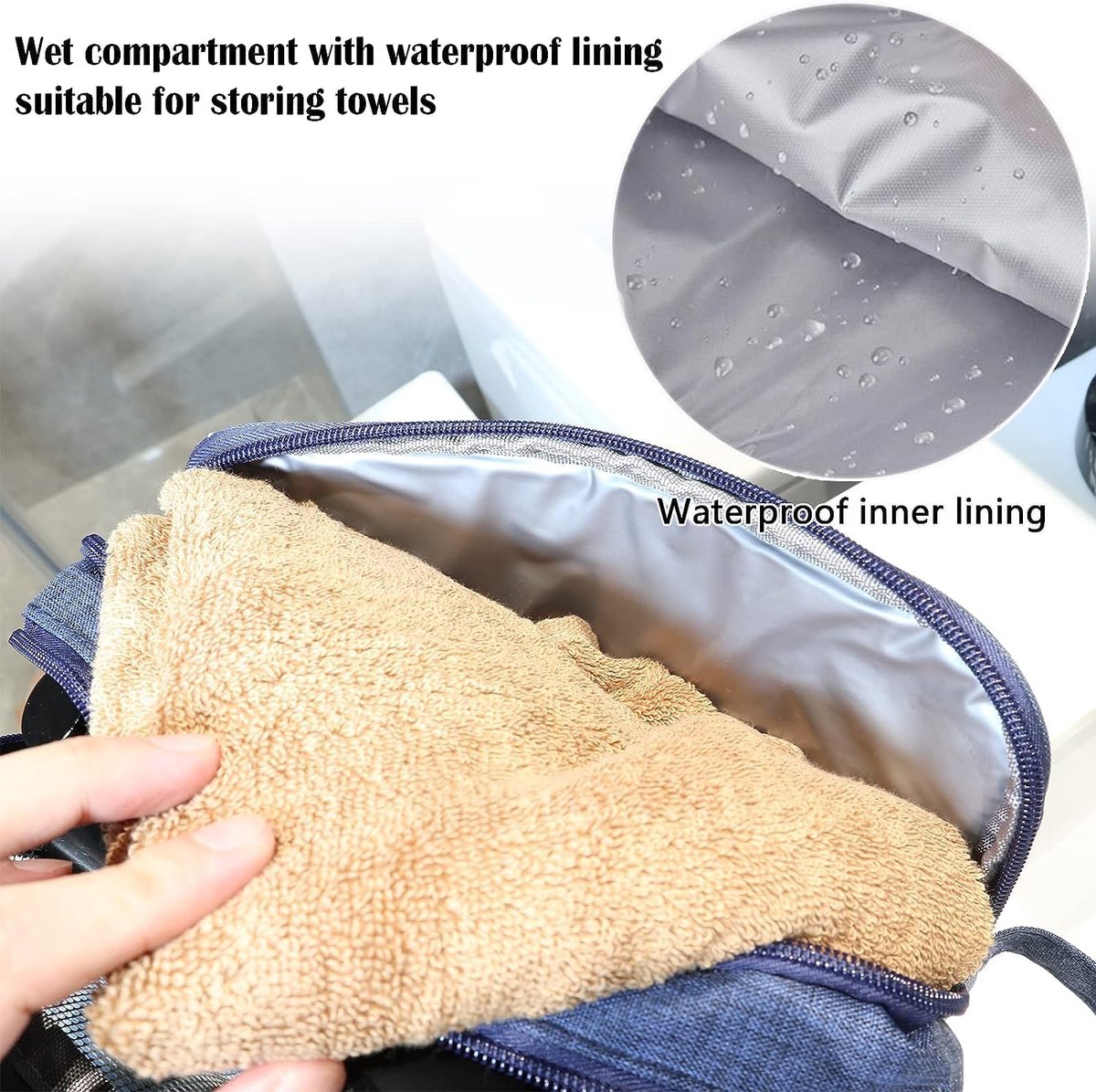 Toiletry bags for men - Toiletry bags for women - Toiletry bags - Travel accessories - Makeup bags - Cosmetic bags - Storage bags - Blauw - Image 4