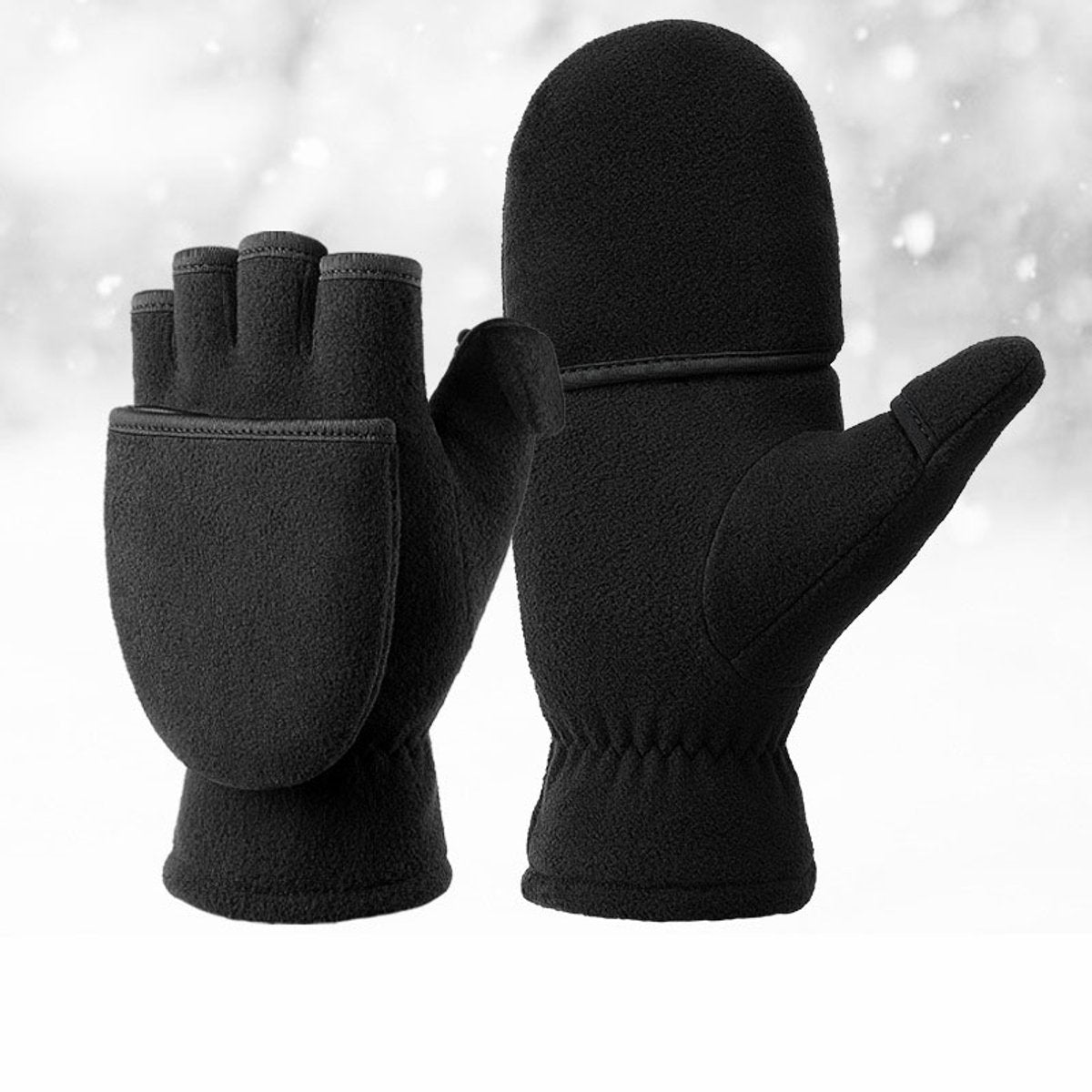 Gloves - Mittens - Winter gloves - Cycling gloves - Thermal gloves - Women's winter gloves - Fingerless thermal cycling gloves - Men's gloves - Suitable for men and women - Image 4