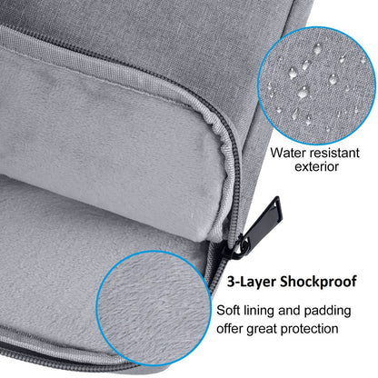15.6-inch Laptop Sleeve - Protective Case - Laptop Storage Bag - Shockproof - Scratch-resistant - Splash-proof - Gray - Image 2