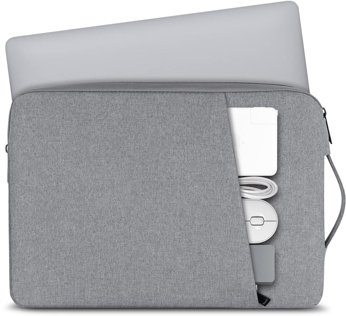 15.6-inch Laptop Sleeve - Protective Case - Laptop Storage Bag - Shockproof - Scratch-resistant - Splash-proof - Gray - Image 6