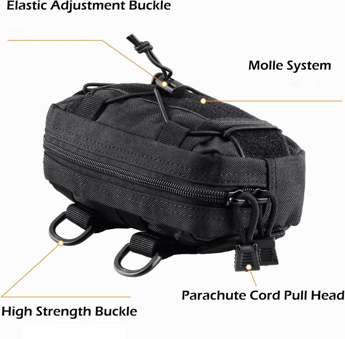 Fanny pack - Men's fanny packs - Tactical fanny pack - Small bag - Waterproof and multifunctional - Suitable for camping, hiking and hunting - Image 2