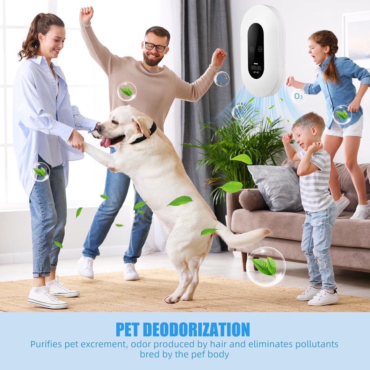 Air purifier - Plug-in negative ion air purifier - LED display - Negative ion air purifier - Home air purifier - Negative ion air purifier - Deodorizer - Ionizer - Wit - Image 3