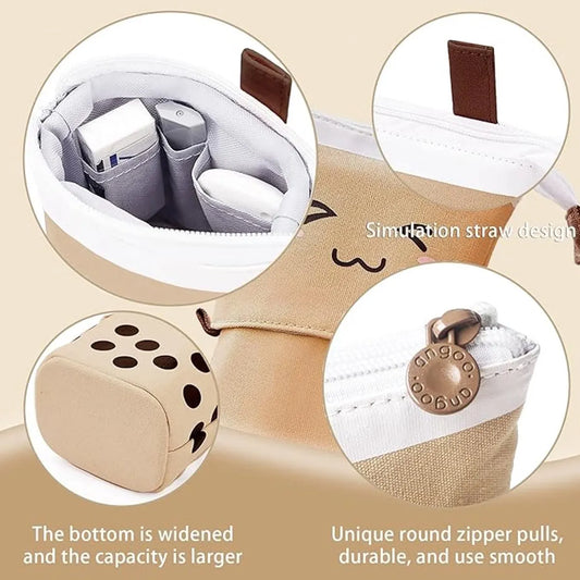 2-in-1 pencil case, cute pencil case, retractable pencil case, foldable pencil holder, vertical retractable pencil holder, makeup bag for students, office, women, girls, boys - Image 2