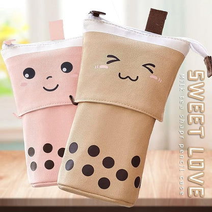 2-in-1 pencil case, cute pencil case, retractable pencil case, foldable pencil holder, vertical retractable pencil holder, makeup bag for students, office, women, girls, boys - Image 4