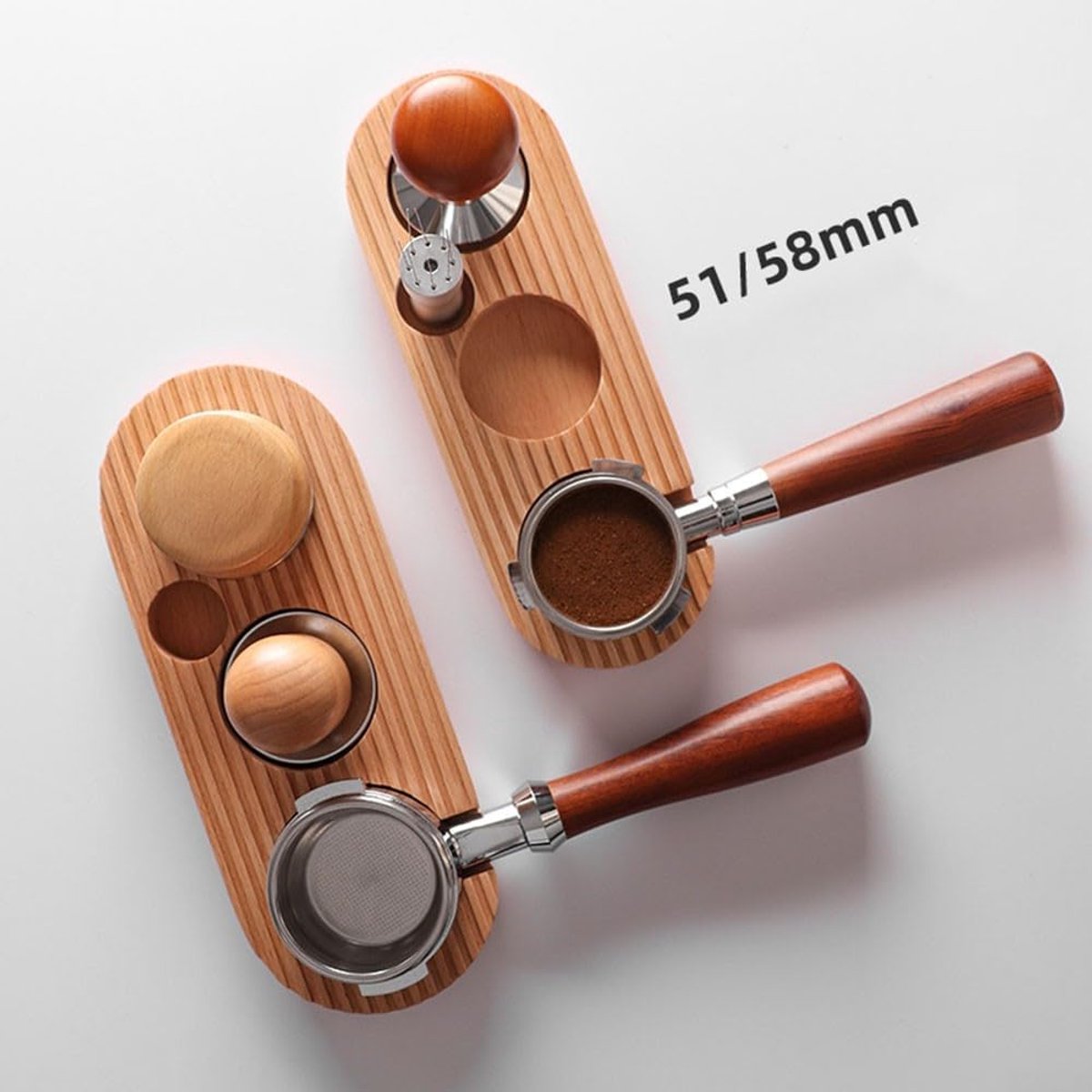 Espresso press holder -  Espresso press holder - 58mm wooden coffee press holder - Espresso tools for kitchens, cafes and restaurants - Image 3
