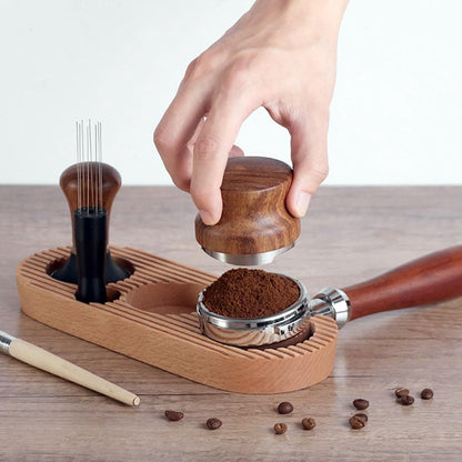 Espresso press holder -  Espresso press holder - 58mm wooden coffee press holder - Espresso tools for kitchens, cafes and restaurants - Image 5