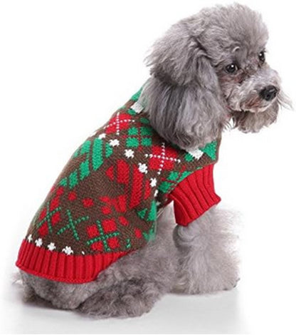 Dog Sweater - Dog Coat - Pet Dog Turtleneck Sweater - Christmas Turn-Up Sweater - Puppy Clothes - Christmas Decorations - Perfect for Small Dogs - Medium-Sized Dogs - Party Clothes - Size L - Image 2