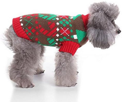 Dog Sweater - Dog Coat - Pet Dog Turtleneck Sweater - Christmas Turn-Up Sweater - Puppy Clothes - Christmas Decorations - Perfect for Small Dogs - Medium-Sized Dogs - Party Clothes - Size L - Image 3