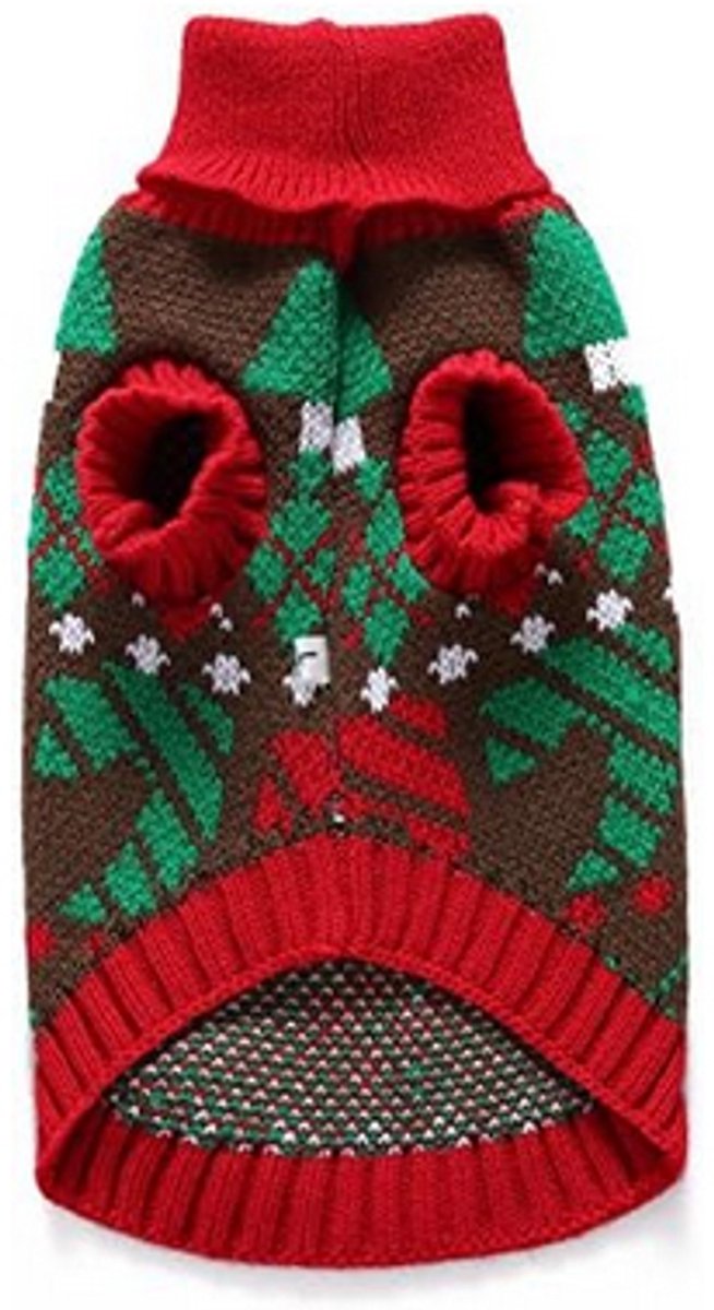 Dog Sweater - Dog Coat - Pet Dog Turtleneck Sweater - Christmas Turn-Up Sweater - Puppy Clothes - Christmas Decorations - Perfect for Small Dogs - Medium-Sized Dogs - Party Clothes - Size L - Image 4