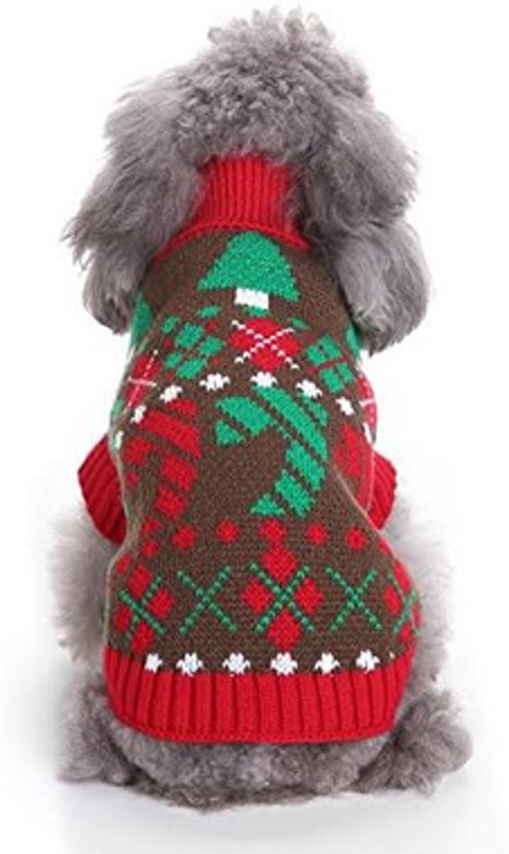 Dog Sweater - Dog Coat - Pet Dog Turtleneck Sweater - Christmas Turn-Up Sweater - Puppy Clothes - Christmas Decorations - Perfect for Small Dogs - Medium-Sized Dogs - Party Clothes - Size L - Image 5