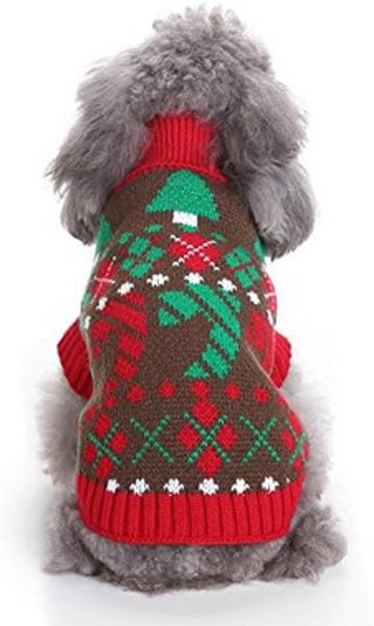 Dog Sweater - Dog Coat - Pet Dog Turtleneck Sweater - Christmas Turn-Up Sweater - Puppy Clothes - Christmas Decorations - Perfect for Small Dogs - Medium-Sized Dogs - Party Clothes - Size L - Image 5