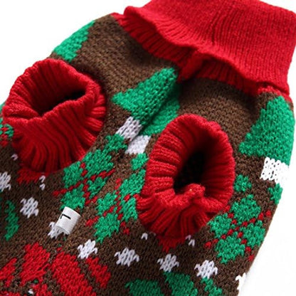 Dog Sweater - Dog Coat - Pet Dog Turtleneck Sweater - Christmas Turn-Up Sweater - Puppy Clothes - Christmas Decorations - Perfect for Small Dogs - Medium-Sized Dogs - Party Clothes - Size L - Image 6