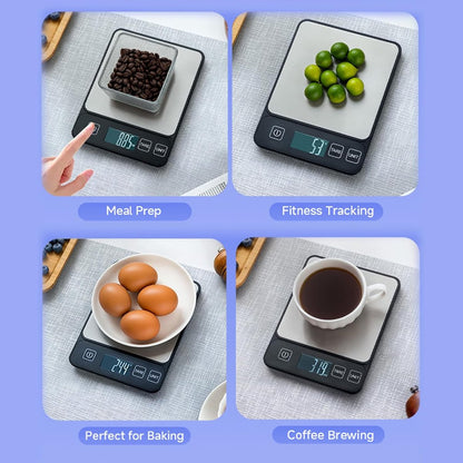 Precision scale - Digital kitchen scale - Barista scale - Professional food scale with a 10 kg weighing capacity - For home baking - Easy to read - Image 5