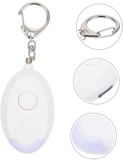 Alarm - Personal Alarm - Alarm Keychain - Powerful SOS Siren Button for Women - Anti-kit - Compact and User-Friendly Keychain Alarm with LED Light (White) - Image 3