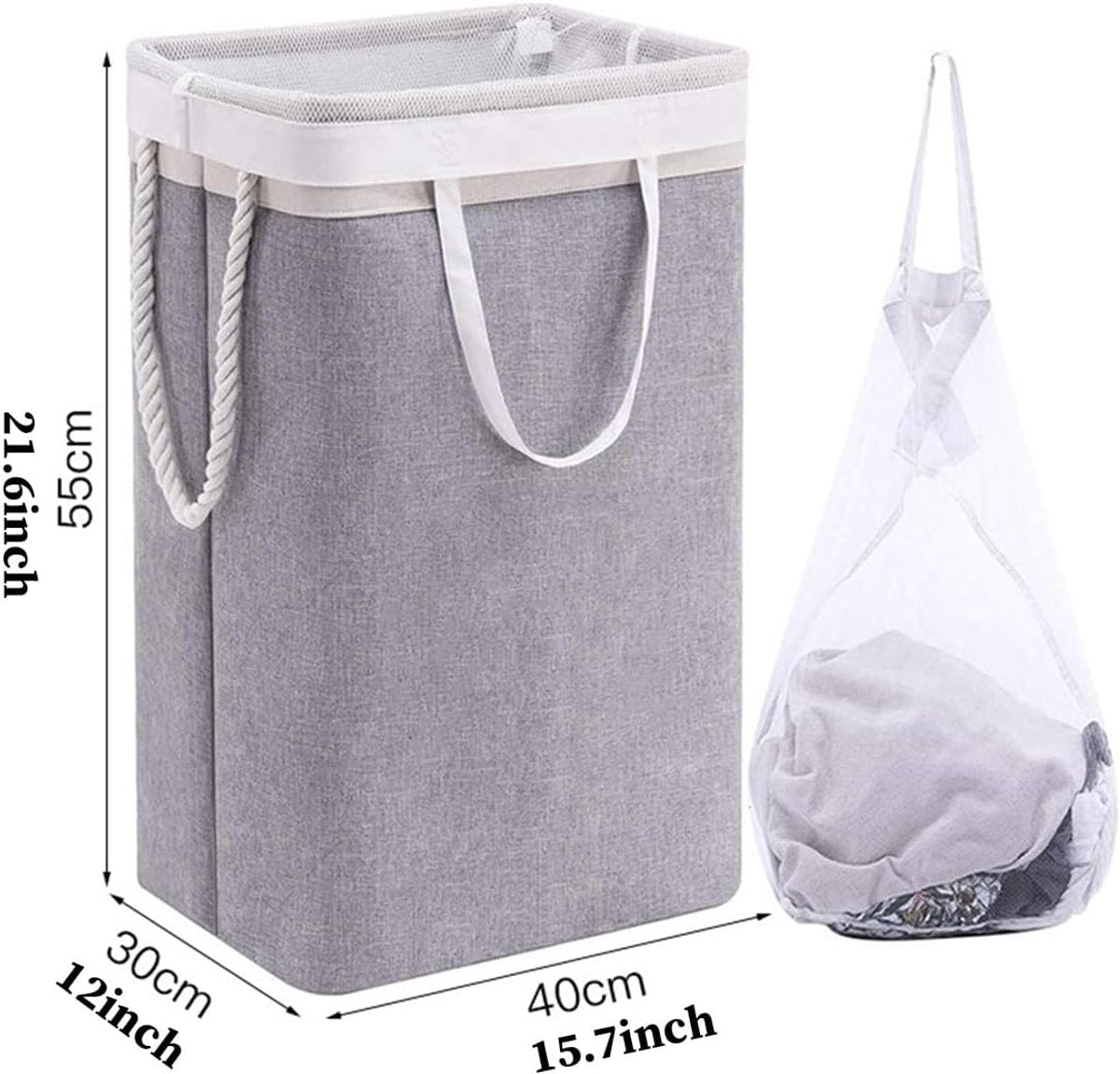 Collapsible laundry basket with lid, leak-proof and foldable bin, with removable bag, large capacity, storage bag, for dorm room, bedroom, bathroom, clothes and toys, brown - Image 5