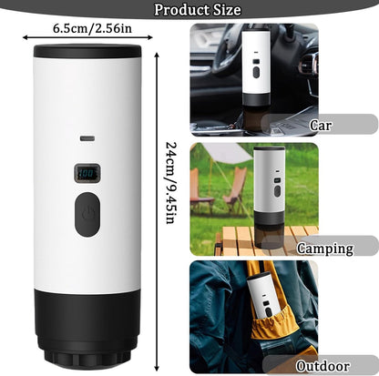 Coffee maker - Coffee machines - Portable coffee maker - 3-in-1 coffee maker - Portable electric espresso machine - Coffee maker for travel, camping, car, camper van, suitable (Wit) - Image 4
