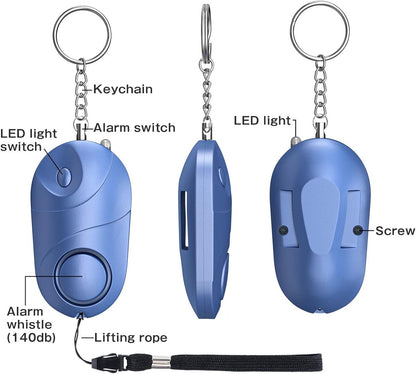 Panic Alarm - Personal Alarm - Personal Pocket Alarm - Keychain Siren - Safe Audible Personal Security Alarm - 130 dB with LED Light - For Children, Women and the Elderly (Black) - Image 5