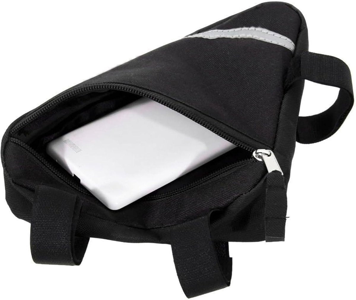 Bicycle panniers - Bicycle frame bags - Bicycle accessory bags - for phone, wallet, keys, tools - for road bikes, mountain bikes, city bikes - Bicycle accessories - Black - Image 3