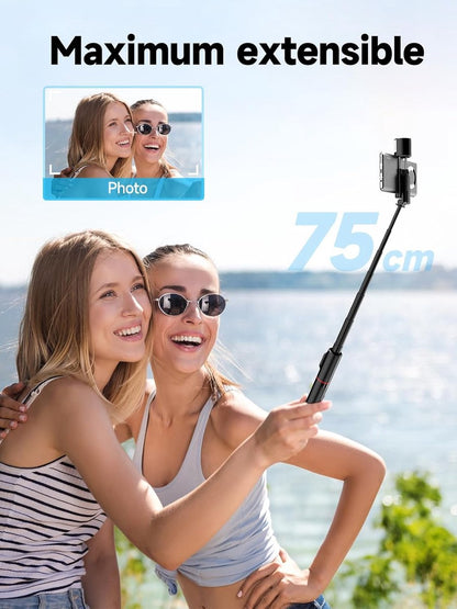 Selfie stick - Phone tripod - Tripod with auxiliary light - Mobile phone holder - With lighting function - Remote control - 75mm aluminum phone holder - Selfie stick for smartphones - Image 7