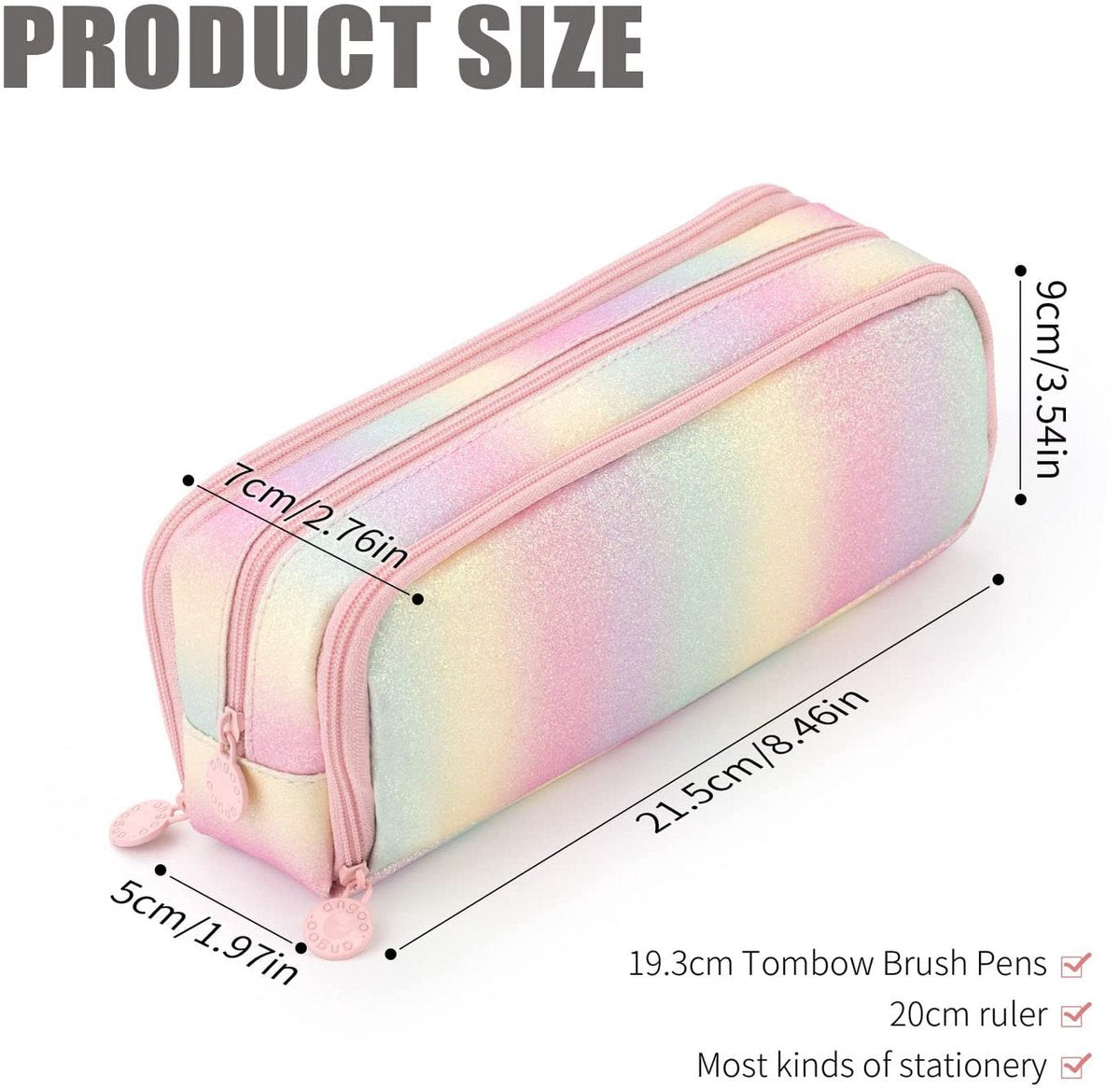 Pencil Case - Large Pencil Case - Boy's Pencil Case - Girl's Pencil Case - School Pencil Cases - School Supplies - with 3 Compartments - for Girls and Boys - Office - Makeup Gift - Image 2
