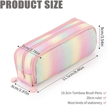 Pencil Case - Large Pencil Case - Boy's Pencil Case - Girl's Pencil Case - School Pencil Cases - School Supplies - with 3 Compartments - for Girls and Boys - Office - Makeup Gift - Image 2