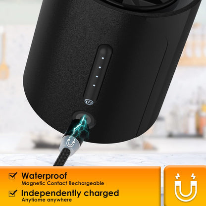 Portable Blender - Blender - Mini Blender - On-the-Go Blender - Mini Juicer - Smoothie Maker - 450 ml - For milkshakes and smoothies, 6-blade mini blender, mini blender, magnetic charger - Black - Image 3
