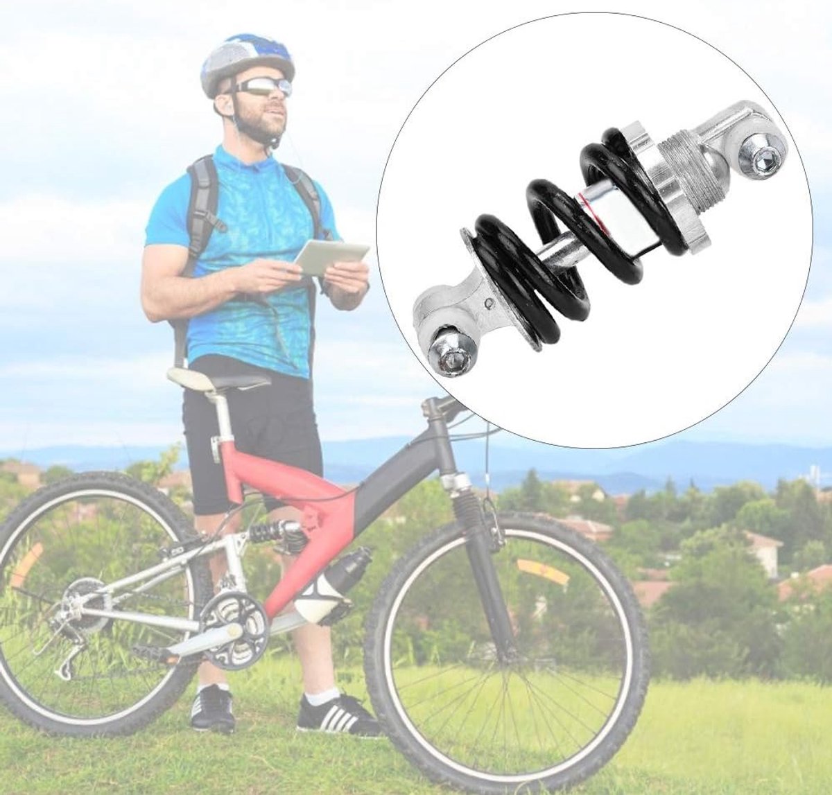 Bicycle shock absorber - Rear bicycle spring shock absorber - Metal - Mountain bike rear suspension shock absorber - Spring shock absorber - Bicycle parts - 650 lbs - Image 4