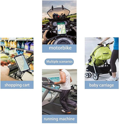Phone holder for bicycles and motorcycles with GPS/maps/music - Made of durable, non-slip silicone - Removable bicycle phone holder - For handlebars, compatible with 99% of 4.5 to 6.1-inch mobile phones - Image 2