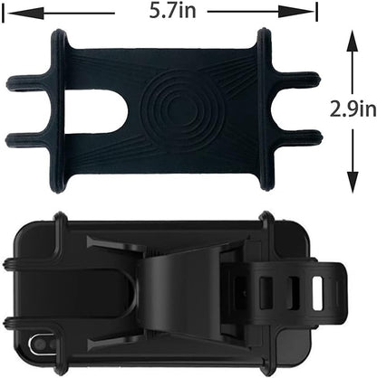 Phone holder for bicycles and motorcycles with GPS/maps/music - Made of durable, non-slip silicone - Removable bicycle phone holder - For handlebars, compatible with 99% of 4.5 to 6.1-inch mobile phones - Image 5