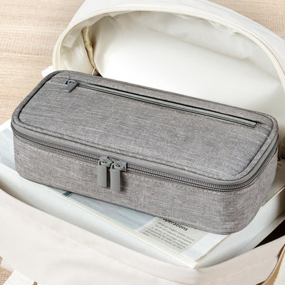 Large capacity pencil case, storage case, high-value, large capacity pencil case, stationery storage, makeup bag, office supplies, gray - Image 4