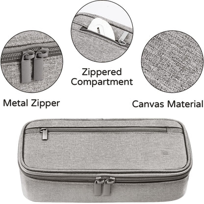 Large capacity pencil case, storage case, high-value, large capacity pencil case, stationery storage, makeup bag, office supplies, gray - Image 7