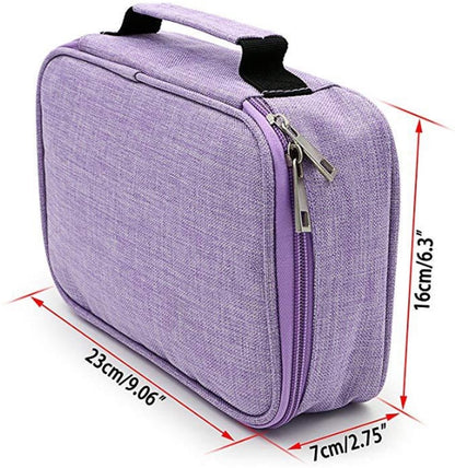 AMGOMH 72-slot pencil case, large capacity, student stationery, colored pencils, with inner pocket for small gadgets (purple) - Image 8