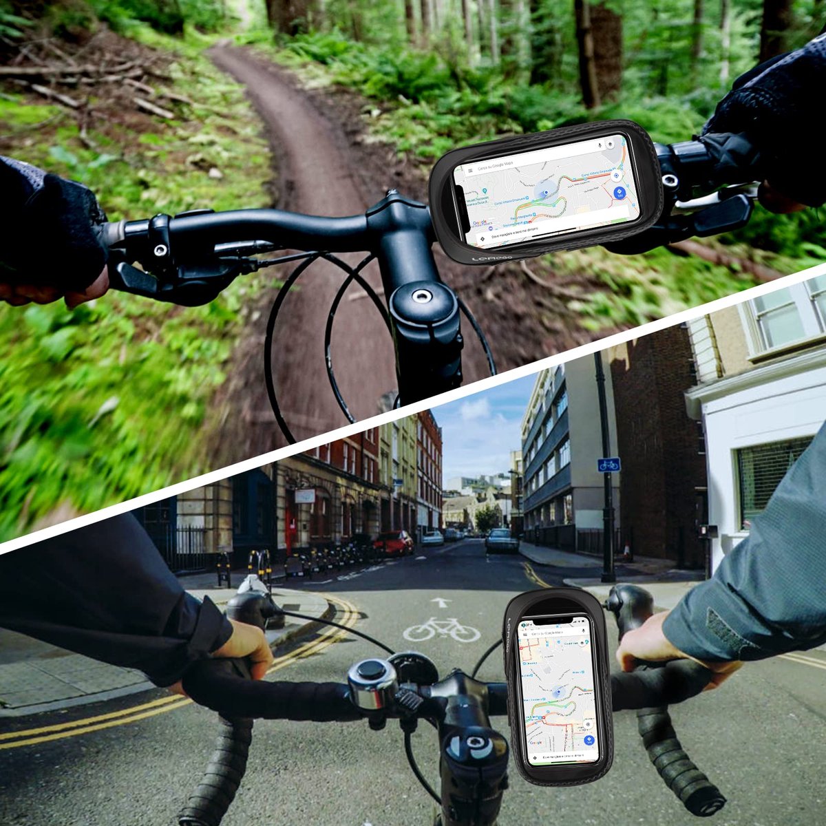 Bicycle phone mount - Mobile phone holder - Waterproof bicycle phone mount - With rotation - Universal bicycle phone mount - For smartphones under 6.5 inches - Image 4
