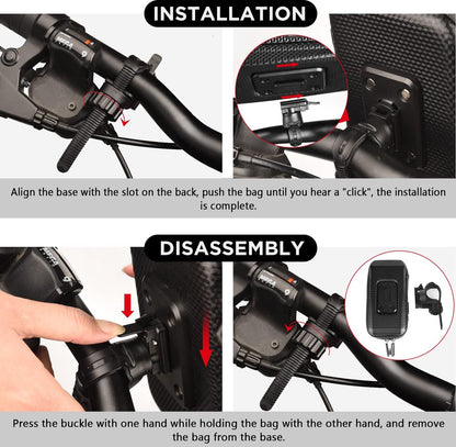 Bicycle phone mount - Mobile phone holder - Waterproof bicycle phone mount - With rotation - Universal bicycle phone mount - For smartphones under 6.5 inches - Image 7