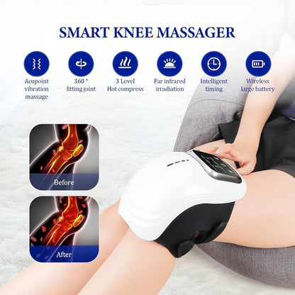 Rechargeable cordless knee massager - LED screen - For swollen and painful joints - 3 intensity levels - Temperature control - Image 7