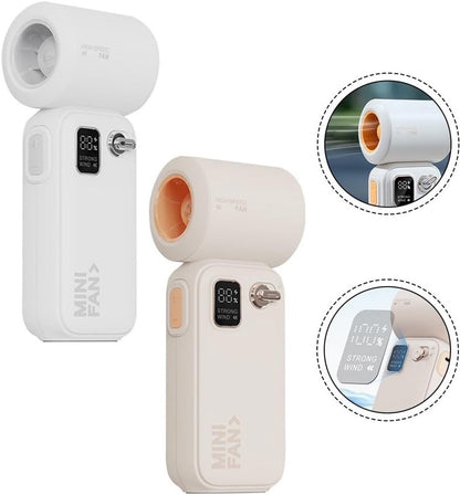 Fan - Small fan - Lightweight portable fan with intelligent airflow control and 3600 mAh battery for cooling anytime (Apricot) - Image 3