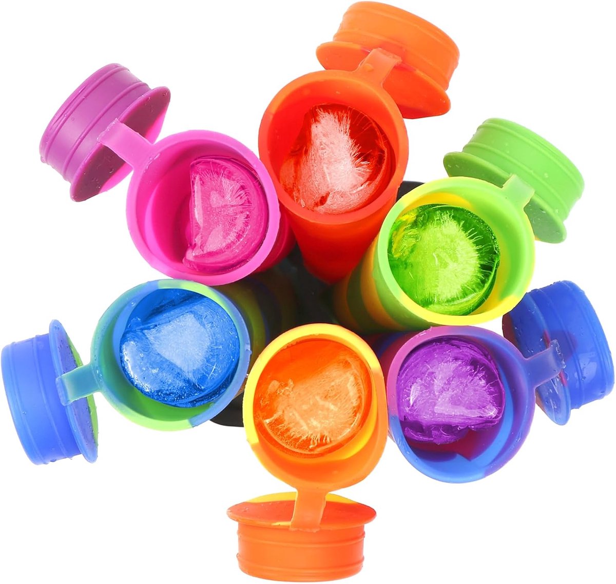 Ice Pop Mold - Ice Pop Mold - Set of 6 Ice Pops - Ice Pop Mold with Lid - Silicone Ice Pop Mold - Reusable Ice Pop Mold for Kids - BPA Free - Image 6