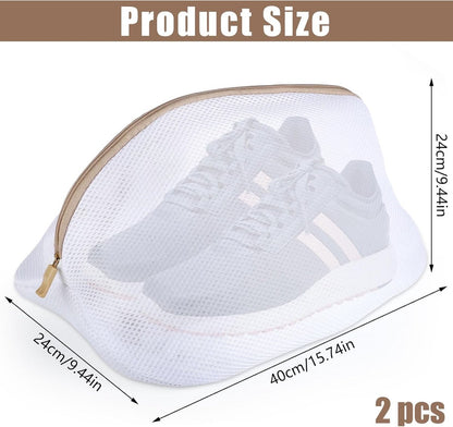 Laundry bag - Packing cubes - Laundry net - Women's shoe bag - Laundry bags with zipper - Compression zippered storage cubes - Reusable - 2 pieces - Shoe protector - Clothes - Image 7