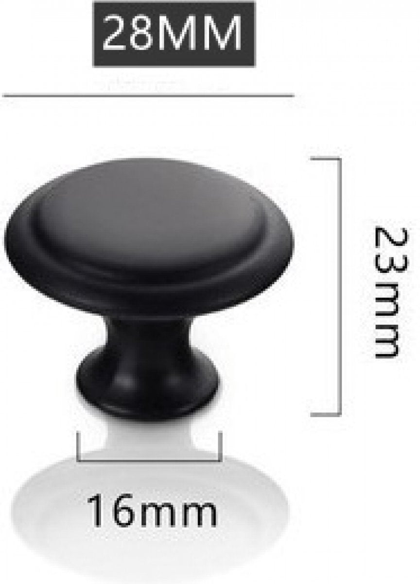 Set of 12 vintage black 28mm metal drawer and cabinet handles, easy to install, durable and stylish. - Image 2
